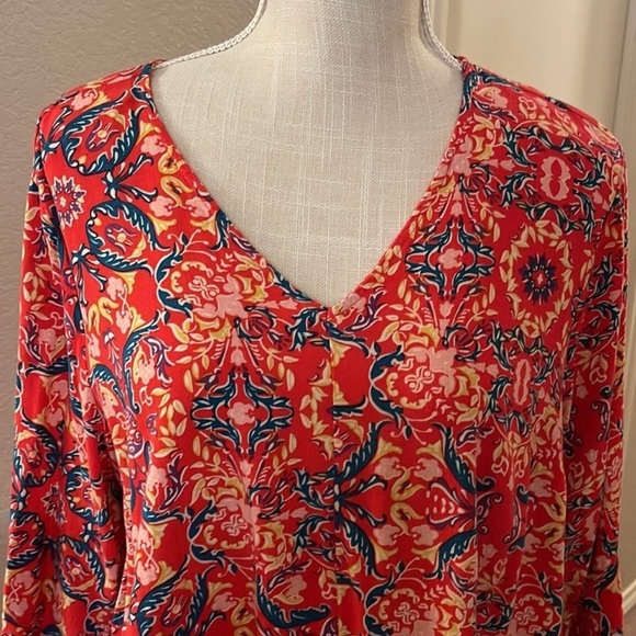 ❤️TORRID • Lenny Bell Sleeve Tie-Front Top - Picture 4 of 12